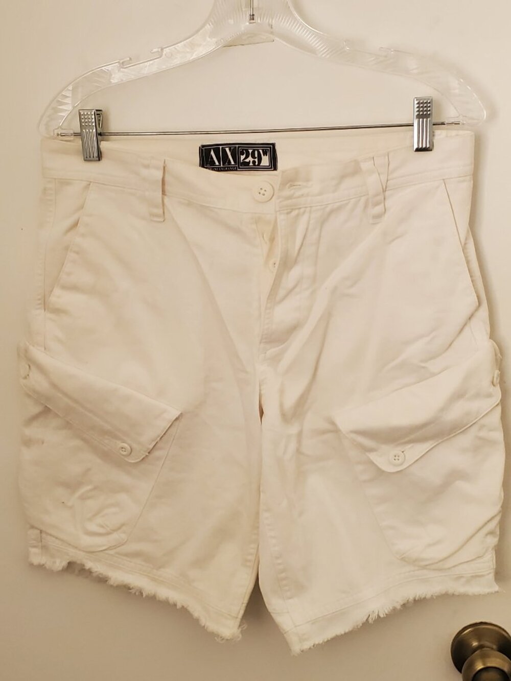A/X Armani Exchange White Twill Shorts Men's Size 29